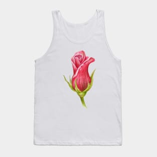 pink rosebud Tank Top